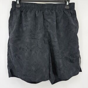 Merrell Athletic Shorts Men Medium Grey Black Grid Pattern Active Hiking 5727